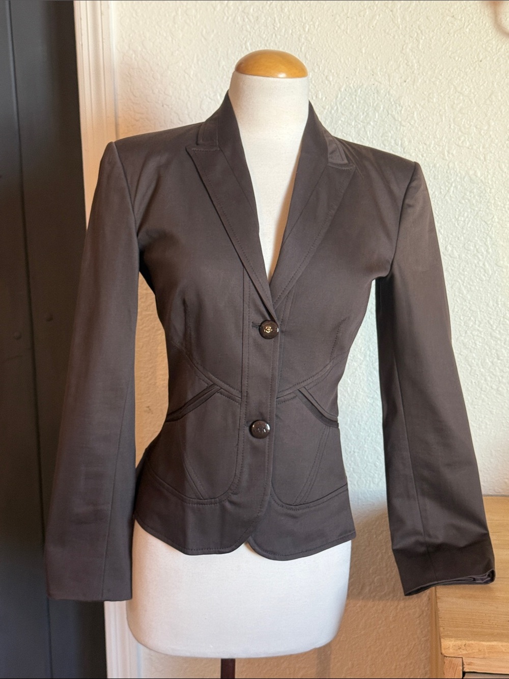 Versace Fitted Two-Button Blazer